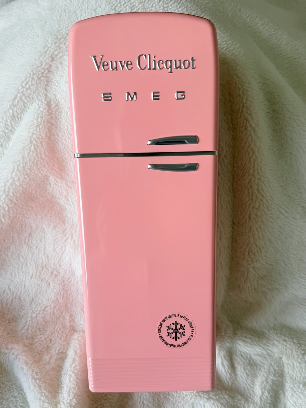 Veuve Clicquot x SMEG Limited Edition Rosé Fridge Tin (Empty) Barcart